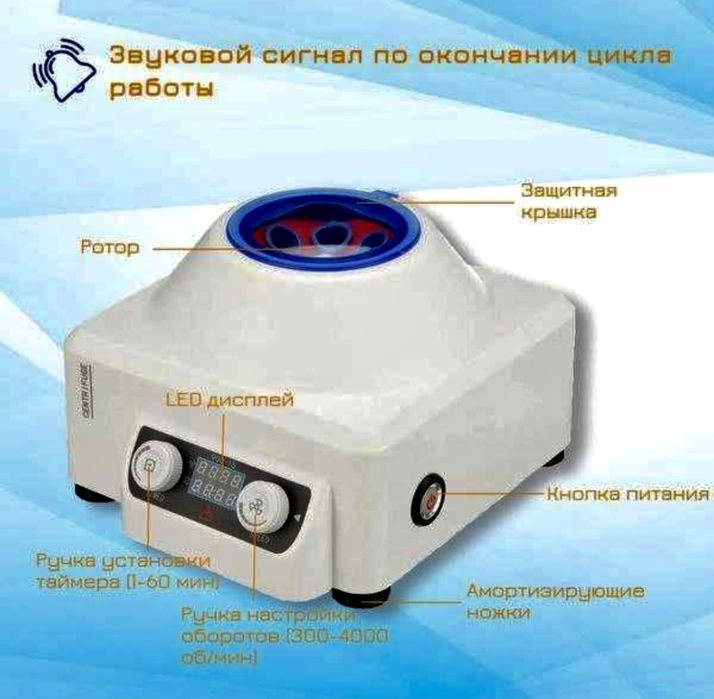 Центрифуга 900-1S 6 пробирок х10 мл Доставка первые руки