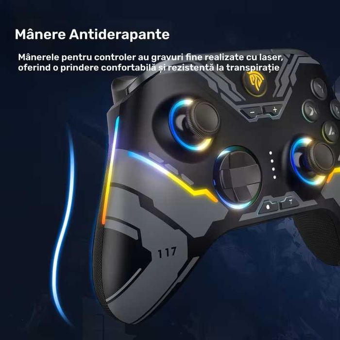 Controller Wireless EasySMX X15 RGB pentru PC, Android, iOs