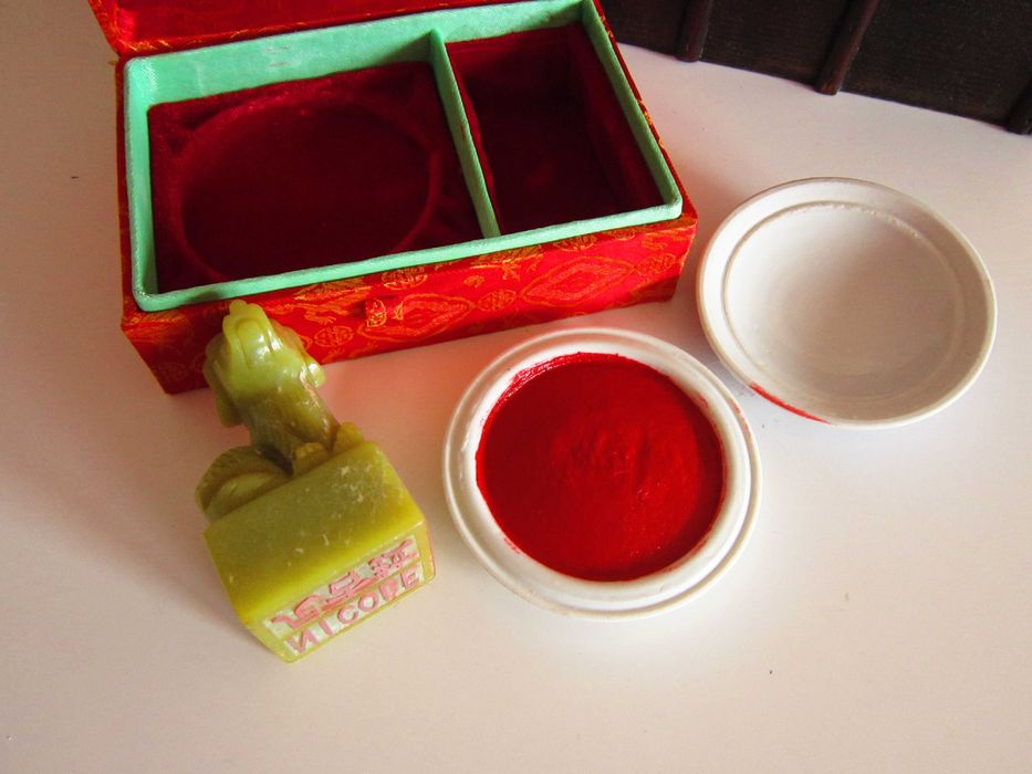 cadou deosebit Caine Fu (Foo)piatra set NICOLE China 1970