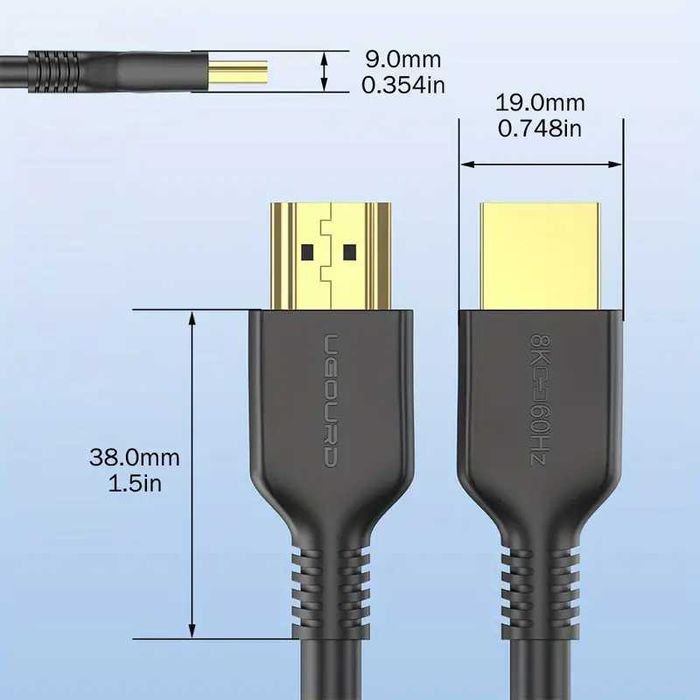 Kабел"MAX FPS"HDMI 2.1b UGOURD HDTV2.1 8K/60Hz,4K/120Hz-144Hz,2K/240Hz