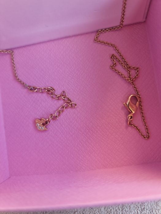Ново Колие Swarovski - Bear, Pink, 18K rose gold finish