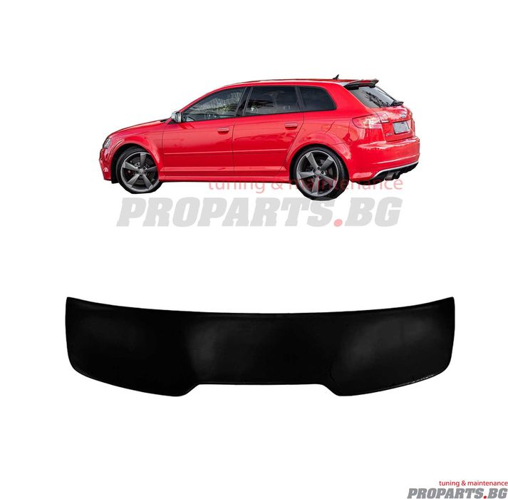 RS Спойлер за Audi A3 8p 04-13 RS3 тип