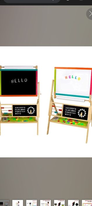 Tablă magnetică reversibilă,cifre magnetice 100buc și litere 100 buc