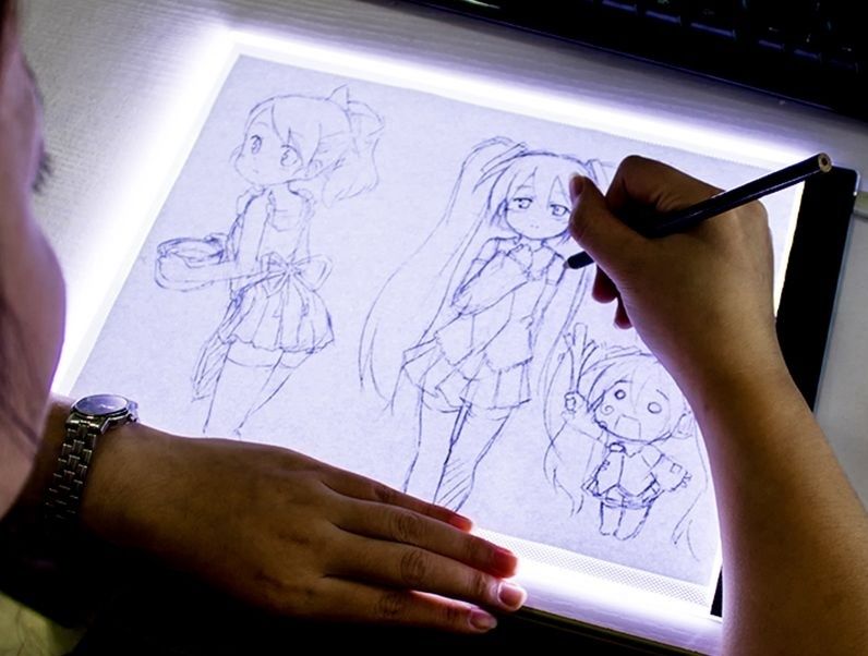 Ультратонкая А4 LED Доска для Рисование Картин с Регулируемой Яркостью