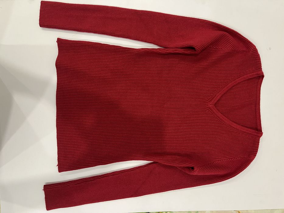Красный джемпер(лонгслив) s/m