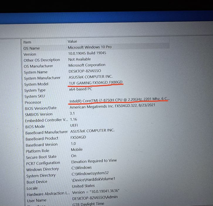 Laptop Gaming ASUS TUF FX504GD | i7-8750H | GTX 1050 | SSD 500GB