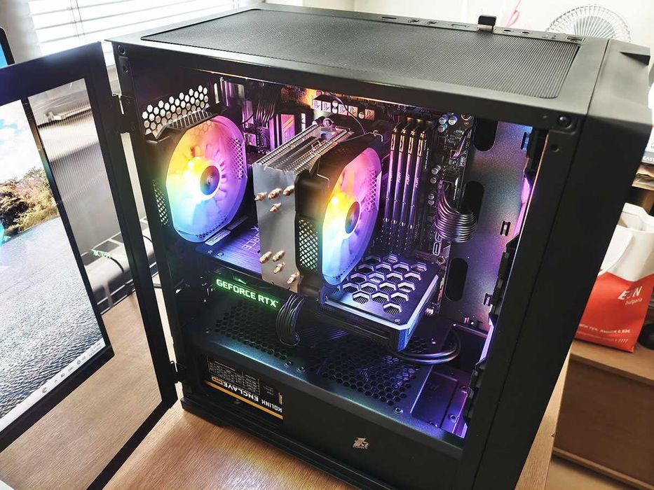 Геймърски компютър, Rtx 3060Ti, Ryzen 5500, 32gb Ram, 1tb Nvme ssd