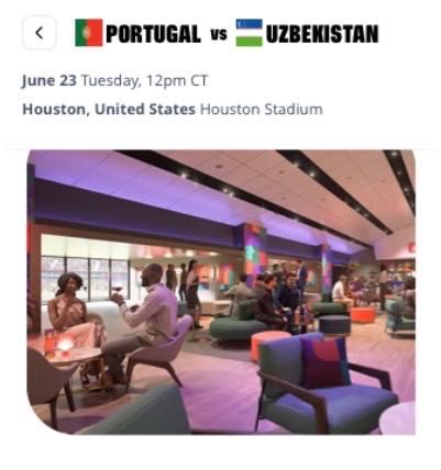 FIFA Portugal VS Uzbekistan VIP skidka
