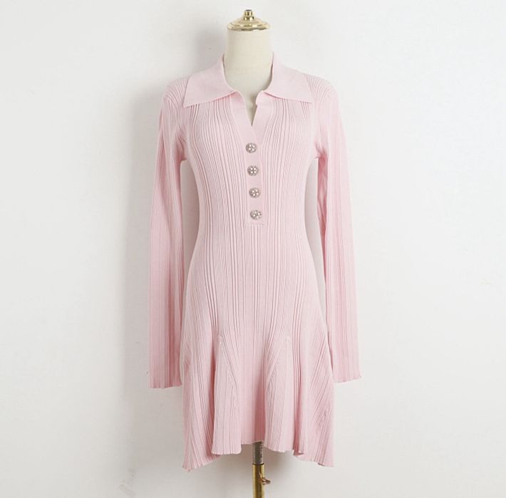 Дамска Рокля в Розов Цвят