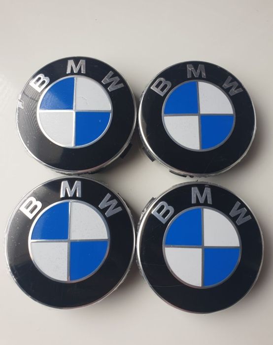 Capace-Centrale-Jante-68-MM-Alb-Albastru-Clasice-BMW-E39-E60-E70-E71-E90-E46-F10-F30-F15-F16-Seria-1-3-5-6-7-X3-X4-X5-X6