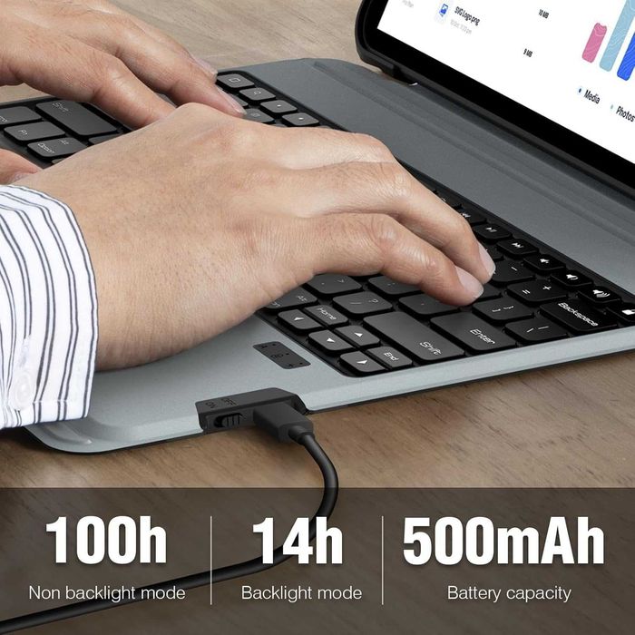 Husă pentru iPad Air 13” (2025/2024) și Pro 12.9” (2018–2022) - QWERTZ