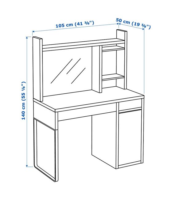 Birou Micke Ikea și scaun