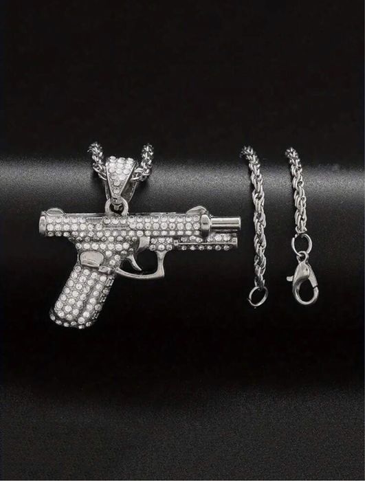 pandativ glock din otel inoxidabil cu pietre de zirconiu