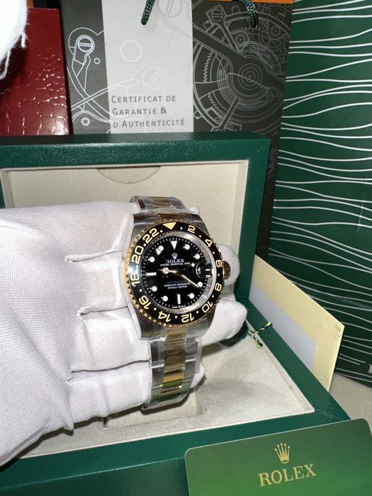 Ceas Rolex GMT-MASTER II 41mm Semigold/Black Dial