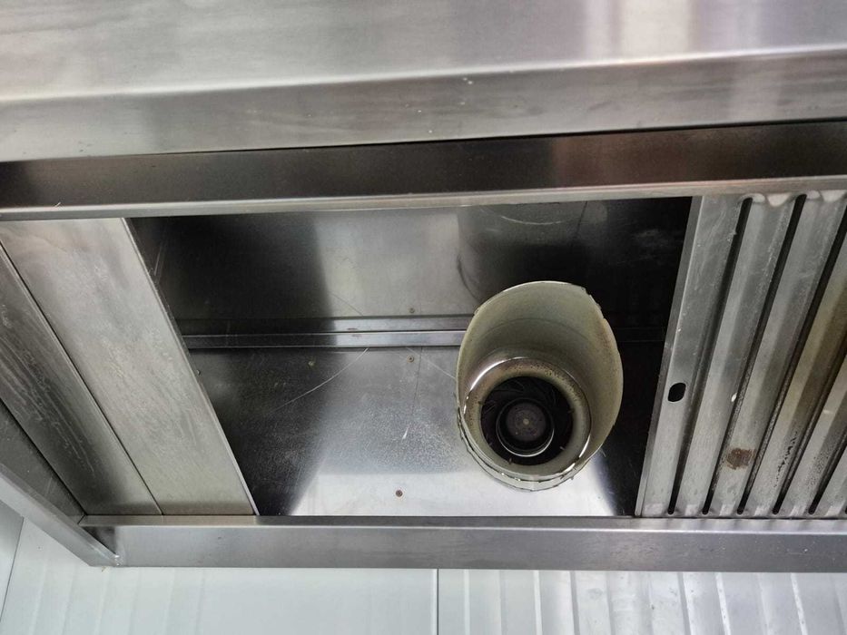 Hotă profesională inox 125 cm + motor + burlan tip L + pălărie