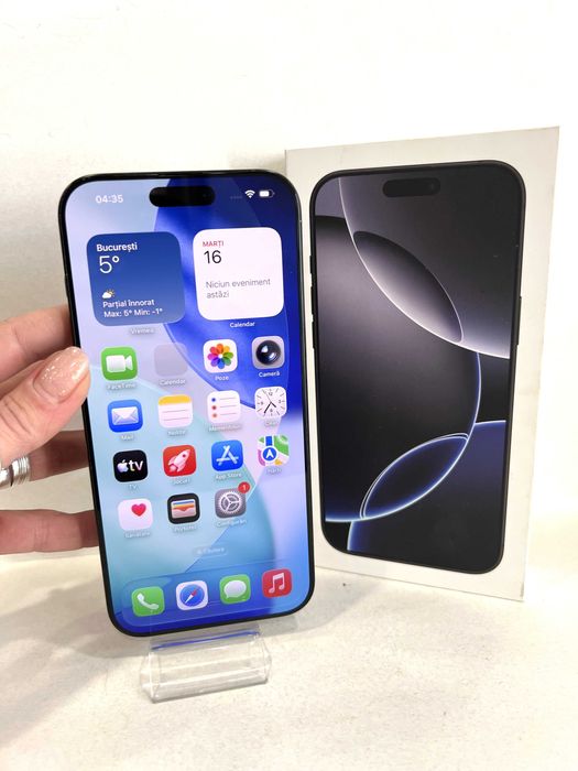 iPhone 16 Pro Max, 256GB/Black Titanium, impecabil!