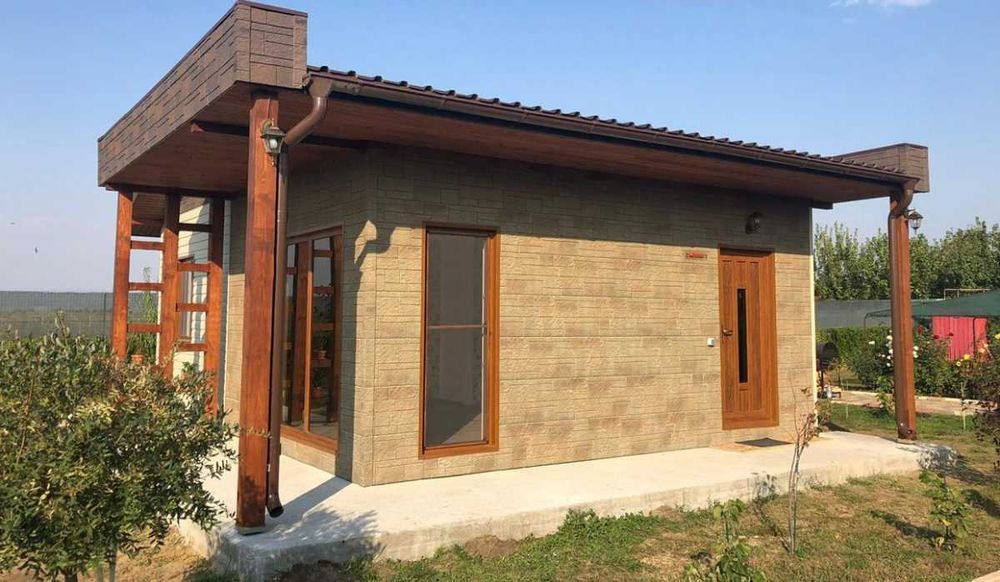 Casa Modulara, Garaje Auto si Containere stil birou din structura metalica si panou sandwich termoizolant