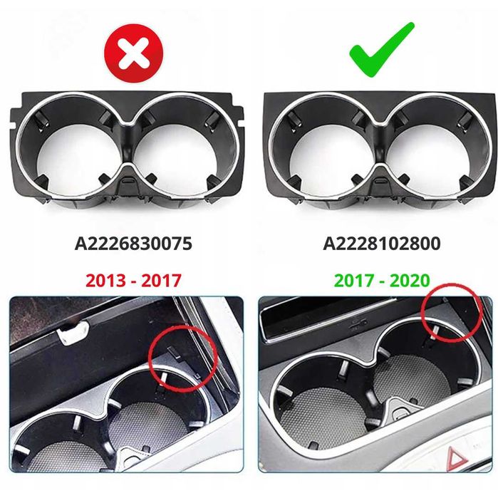 Поставка за чаши на Mercedes S W222 V222 X222 A217 C217 2017 - 2020