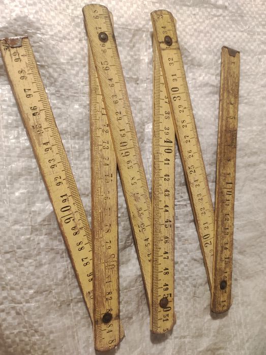 Рулетка 1м.  и метр деревянный