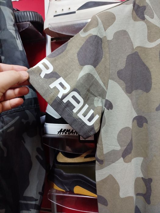 Оригинална тениска G-Star Raw Camo Loose S нова мъжка камуфлажна