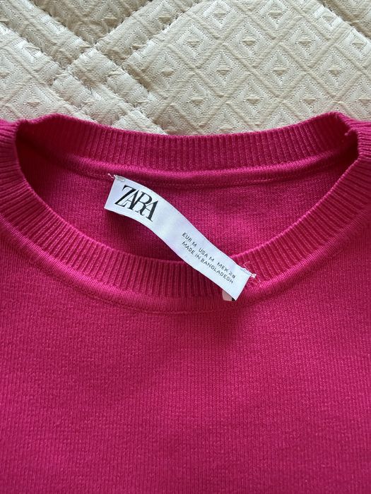 блуза с къс ръкав ZARA
