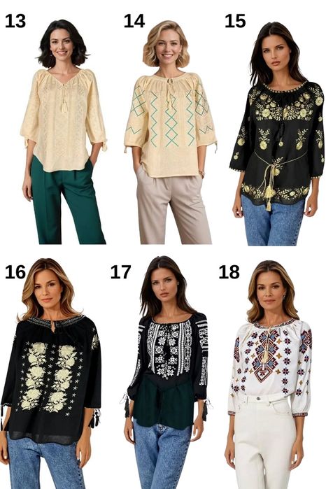 Bluze Traditionale de damă din Bumbac 100% - Colectie Noua 2026