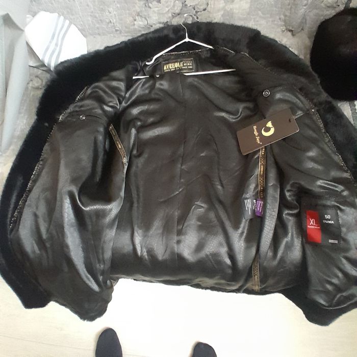 Мужская,мутоновая шуба.