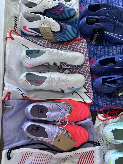 Lot ghete fotbal PRO Nike / Adidas F50 Mercurial – Noi cu etichetă – Mărimi 42/43/44