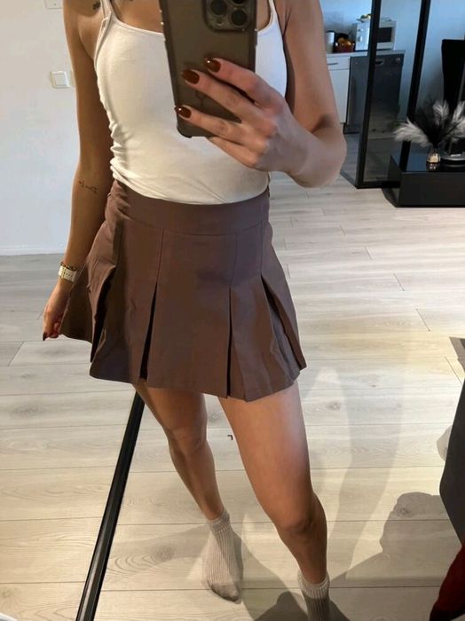 Кафява пола-панталон