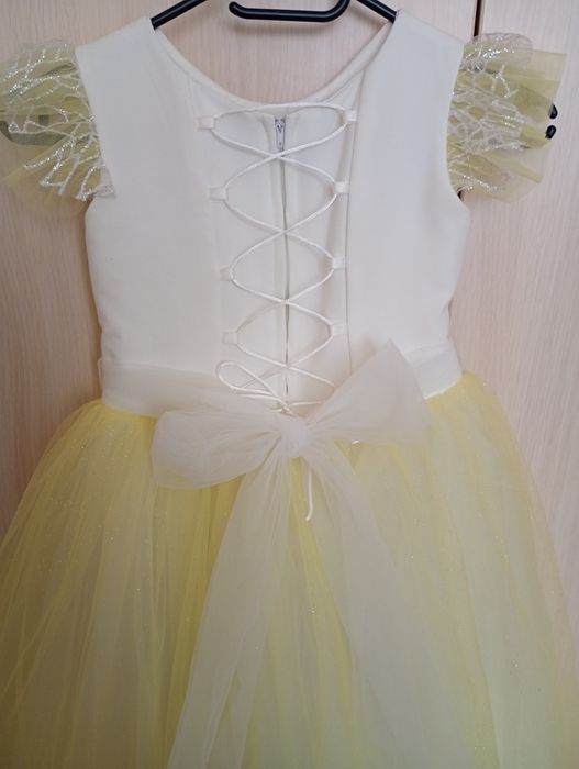 Официална детска рокля с къс ръкав