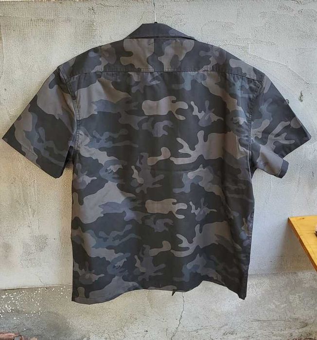 2 Camasi Brandit cu maneci scurte Rip-Stop Dark Camo Negru/Gri 3XL NOI