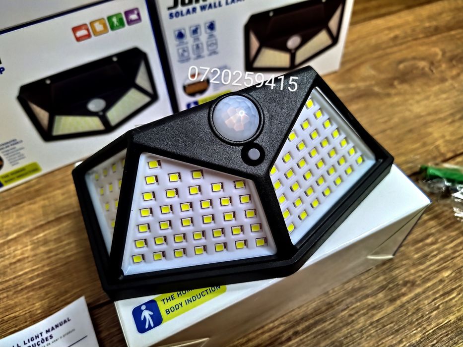 Set 5 lampi Solare Jortan cu Senzor de Lumina si Miscare ,100W