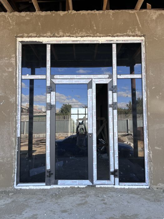 Алюминии витражи пластик