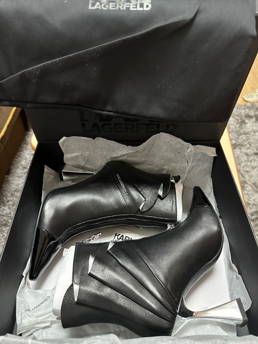 Vand botine Karl Lagerfeld piele naturala negre