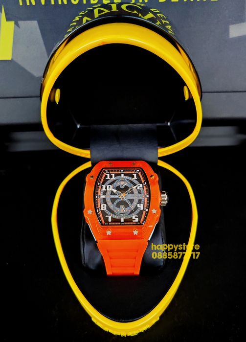 INVICTA Cyclone Orange/Silver 49 mm, Инвикта нов ръчен часовник