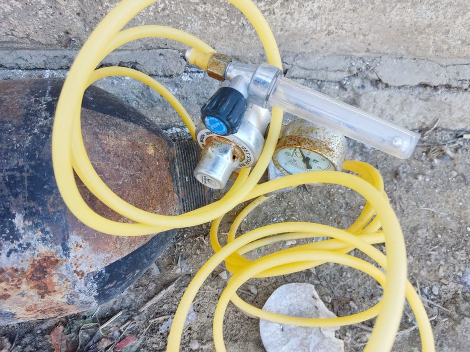 Набор для сварки Аргон | Углекислый газовый баллон с манометром