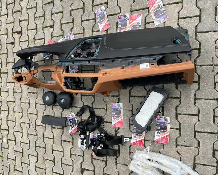 BMW G30 - plansa bord HUD piele - kit airbag - centuri de siguranta