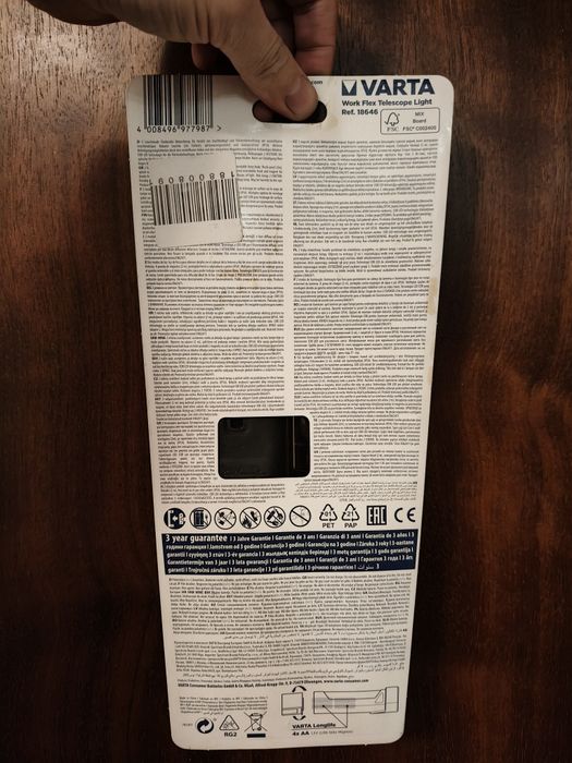 Lanterna Varta flex telescopică