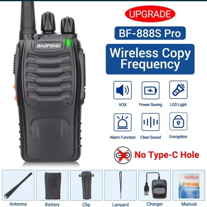 2 Stații Emisie Recepție Walkie Talkie 4-5km Semnal 16 canale