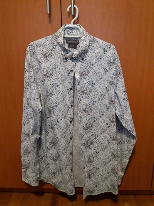 Vand cămașă cu model floral, Angelo Litrico, slim fit, marime 39-40