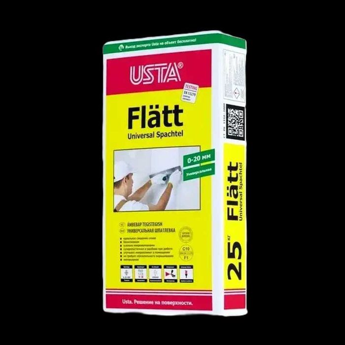 Шпатлевка универсальная гипсовая USTA FLATT(25 кг)