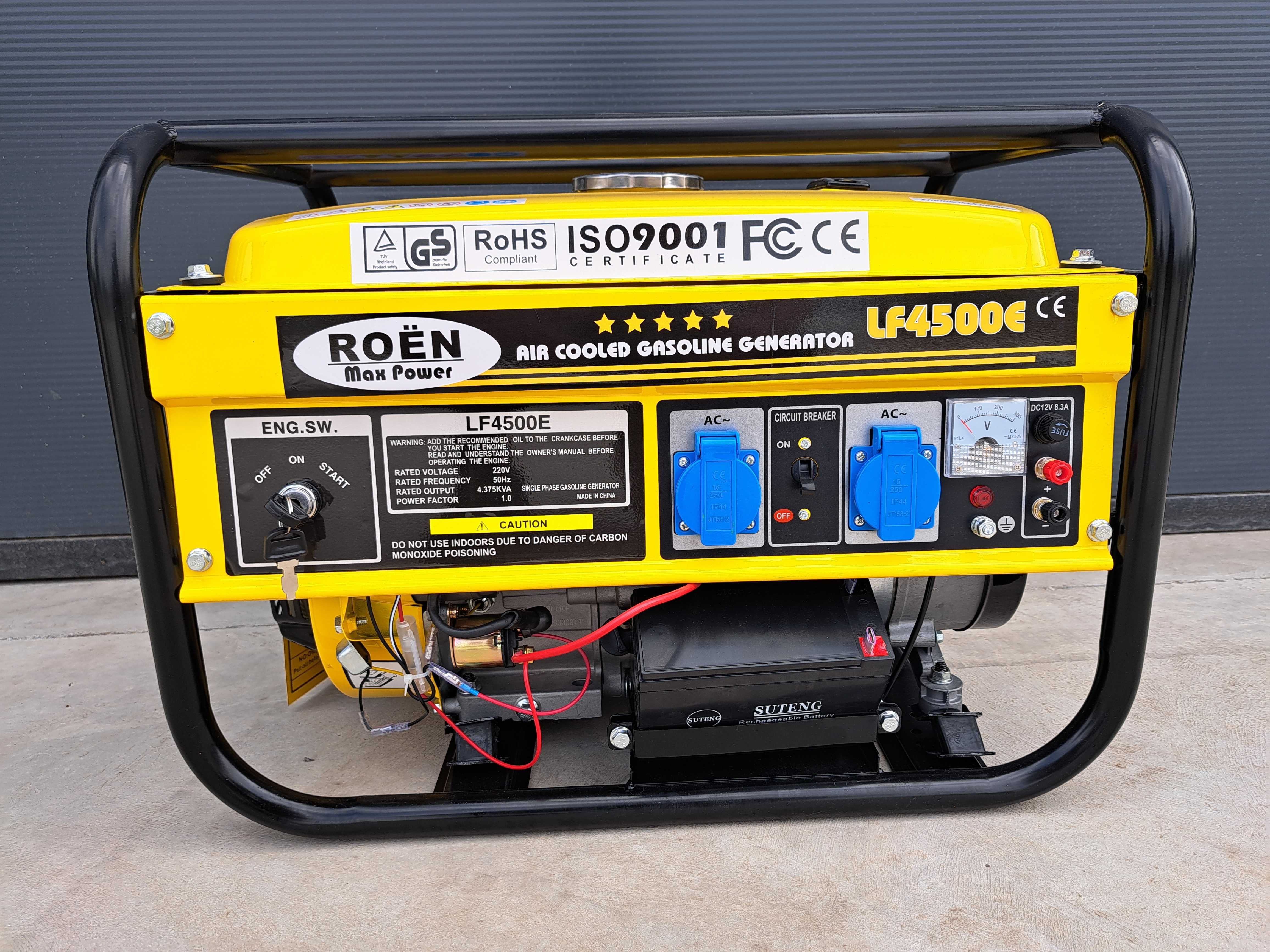 Генератор ROEN 4.5kW с ел. със стартерно палене и вградена автоматика ...