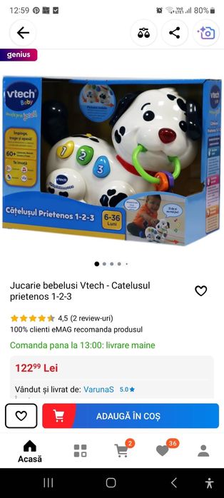 Catelus prietenos cu sunete si lumini