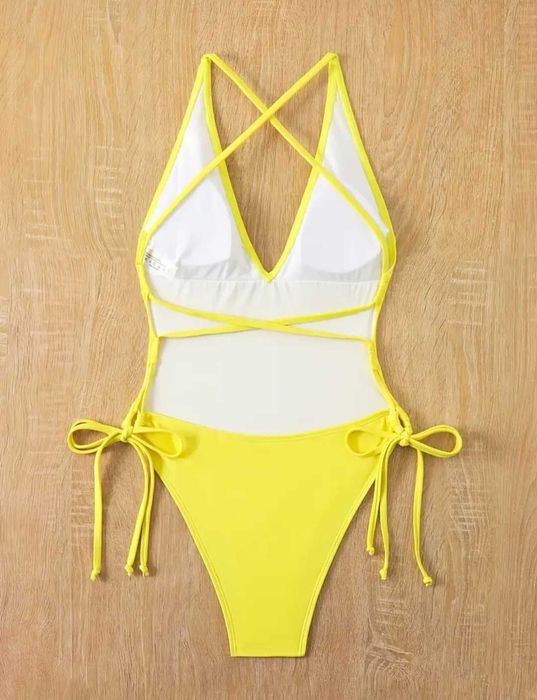 Цялостен жълт бански С/М размер