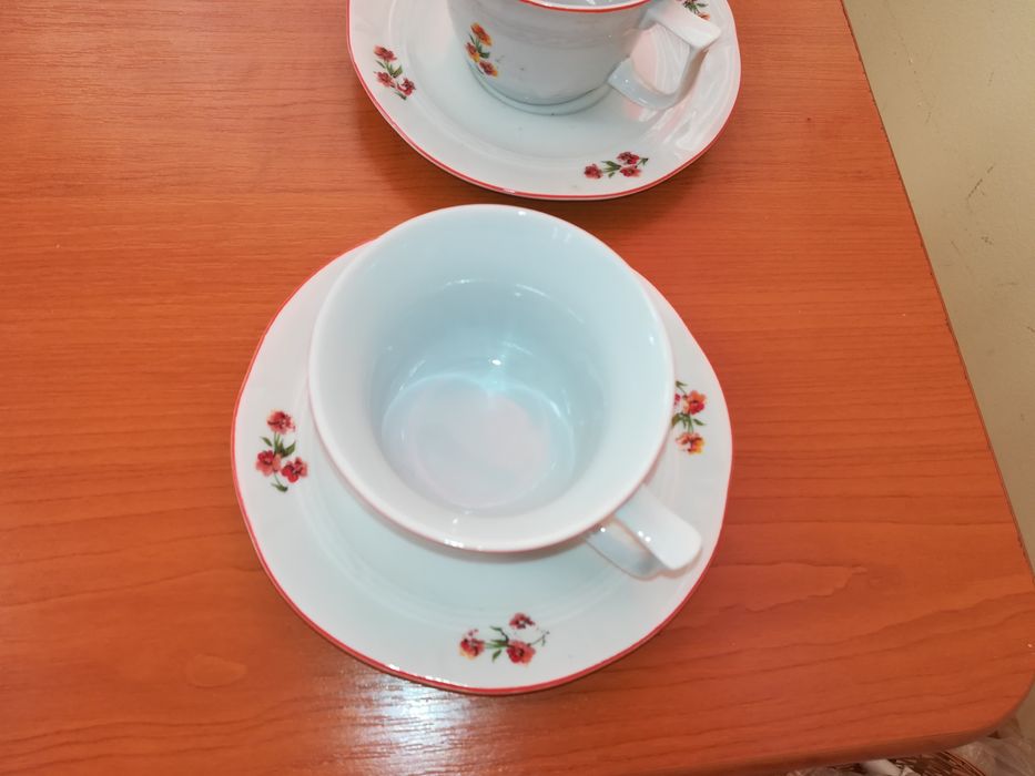 Set ceramică cafea/ceai vechi fără defecte!