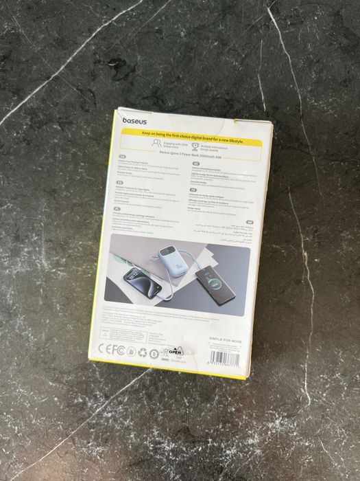 Повербанк Baseus 20000, 30W. Новый