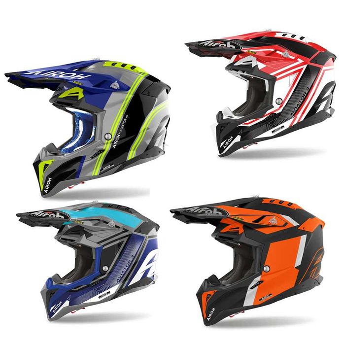 Кросова каска Airoh  Aviator 3 най-висок клас различни разцветки мото