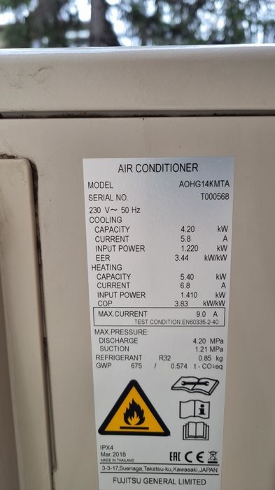 Климатик General ASHG14KMTA/AOHG14KMTA