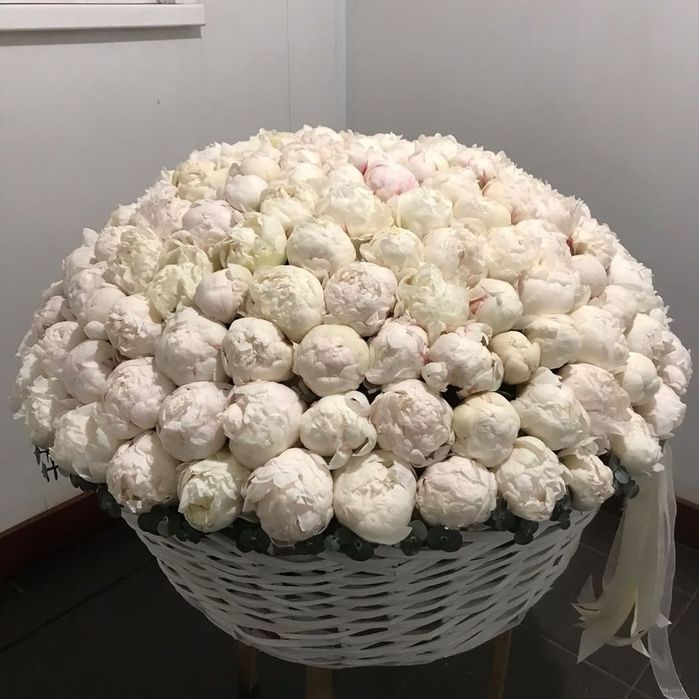 Цветы букеты пионы розы