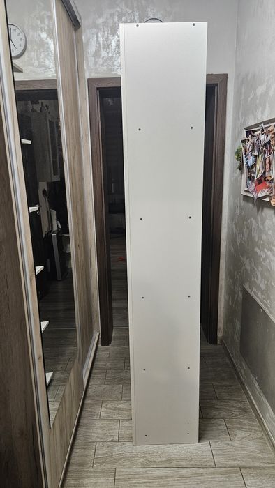 Ъглов рафт,бял цвят с размери 200/33/53 см